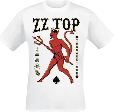 Produktbild von ZZ Top T-Shirt Herren Tonnage Tour weiß Band-Merch, Bands 100% Baumwolle M