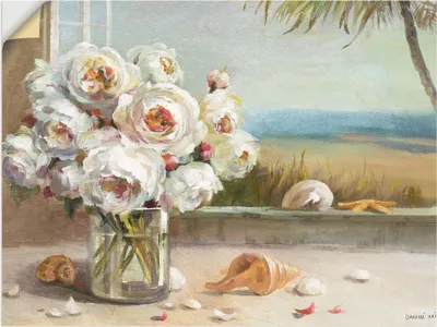 Produktbild von ARTland Wandbild, selbstklebend Küsten Rosen II Größe: 80x60 cm