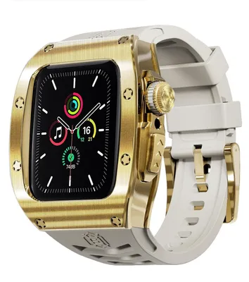 Obrázok produktu pre Pre Apple Watch Series 9 8 7 45 / SE 6 5 4 44 Silikónový kovový kryt