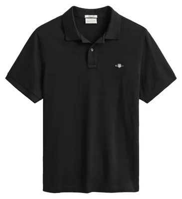 Produktbild von GANT REG Shield SS Pique Polo – Größe XS, Schwarz