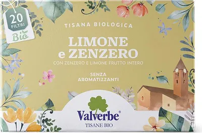 Obrázek produktu pro VALVERBEcitrón a zázvor čaj 20 sáčků