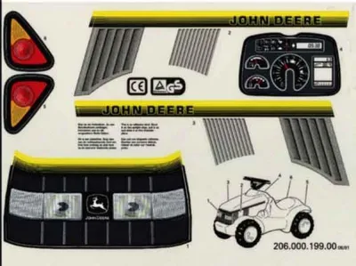 Productafbeelding van Stickervel Minitrac John Deere (09/08)
