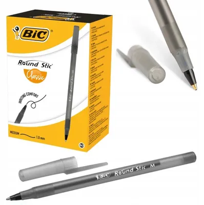 Produktbild von Bic Round Stic Kugelschreiber, 60er Set, Schwarz