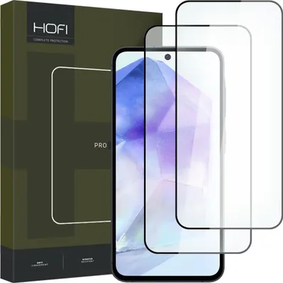 Obrázok produktu pre Hofi Apsauginis stiklas telefonui Samsung Galaxy A35 5G / A55 5G HOFI Glass Pro+ 2-pack juodos spalvos krateliu