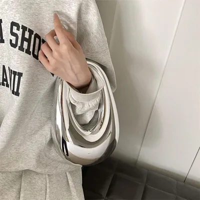 Produktbild von Umhängetasche Handtasche Überwerftasche Damenhandtasche Crossbody-Tasche silber 17*28*8cm /YYQQ/
