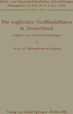 Produktbild von Die englischen Großbankfilialen in Deutschland