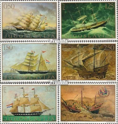 Produktbild von Briefmarken Jugoslawien 1969 Mi 1336-1341 (kompl.Ausg.) postfrisch Schiffsemälde