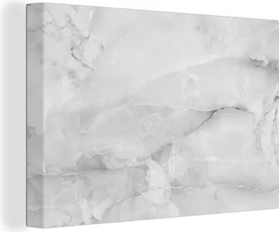 Obrázek produktu pro OneMillionCanvasses® - Obrazy na plátně - 140x90 cm, Mramor - kámen - bílá - šedá - mramorová optika, Nástěnné dekorace - fotografie na plátně - obraz na dřevěném rámu