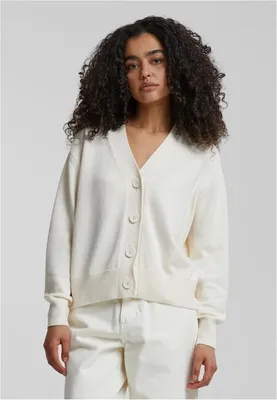 Image de Cardigan pour femme Urban Classics Ladies Rib Cardigan whitesand - 4XL