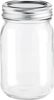 Produktbild von Glas mit 2-teiligen Deckel 7,8-7x13,5 cm 420 ml