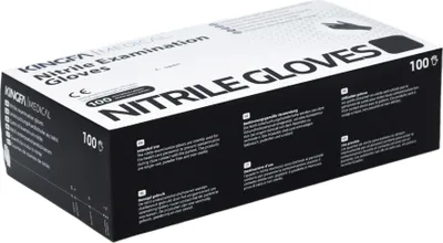 Produktbild von Kingfa Nitril Einmal-/Untersuchungs- Handschuhe in XL , puderfrei, schwarz 100 Stk.
