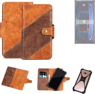 Produktbild von K-S-Trade Handyhülle Schutzhülle Bookstyle Case Wallet-Case kompatibel mit Nubia RedMagic 5G Cover Klapphülle Kantenschutz Smartphone dunkelbraun