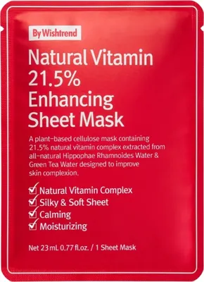 Image de By Wishtrend Natural Vitamin 21.5% Enhancing Sheet Mask