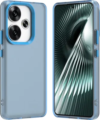 Produktbild von Handyhülle für Xiaomi Poco F6 5G Schlank Durchscheinend Matt Stoßfest Schutzhülle Blau