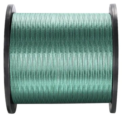 Image de Filament tressé pour pêche - 4 brins en PE tressé - Résistance à la traction : 18 kg (40 lb) - Longueur : 1000 mètres - Résistant à l'abrasion et sensible - Flottant, idéal pour la pêche en lac