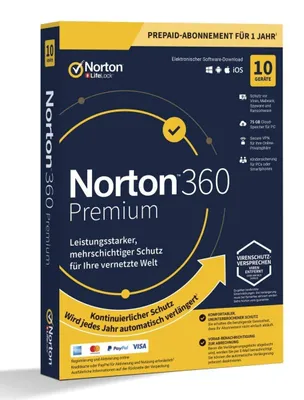 Productafbeelding van Norton 360 Premium - 75 GB cloudopslag - 10 apparaten, 1 jaar - ESD-download