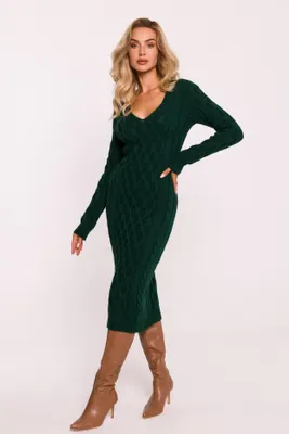 Produktbild von Made of Emotion Pulloverkleid für Frauen Xum M824 grün One size