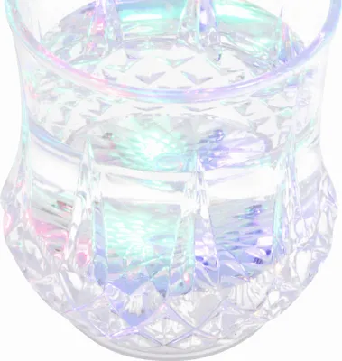 Produktbild von 2er Set bunte Trinkgläser mit LED Maße: ca. 7,3 x 8,6cm