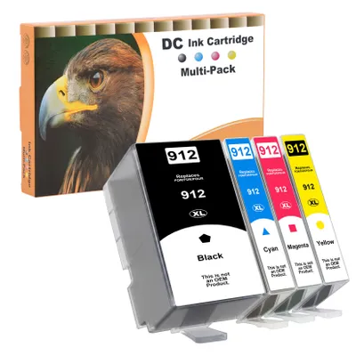 Produktbild von D&C 4x 912XL Multipack Druckerpatronen Kompatibel für HP 912XL Patronen für HP Officejet 8010 8012 8014 8015 8017, OfficeJet Pro 8020 8022 8023 8024