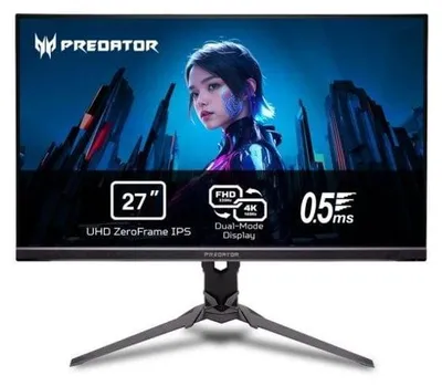 Produktbild von Acer Predator XB273KV4bmiiprx, 68,6 cm (27"), 3840 x 2160 Pixel, 4K Ultra HD, LCD, 1 ms, Schwarz