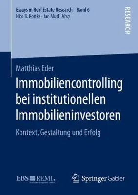 Obrázek produktu pro Immobiliencontrolling bei institutionellen Immobilieninvestoren