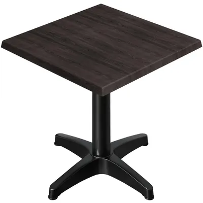 Produktbild von WBC | Bistro Außen Tisch | B:T:H 60 x 60 x 80,5 cm | Wenge / Schwarz | Quadratisch | Bistrotisch Gastro Tisch