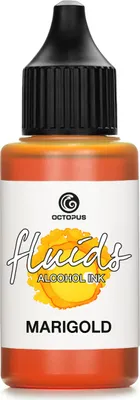 Produktbild von Octopus Fluids Alcohol Ink MARIGOLD, Alkoholtinte für Fluid Art und Resin, gelb