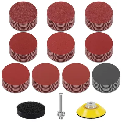 Obrázok produktu pre Brúsny papier Klett, 100 kusov, 2 palce (50 mm), zrniteľnosť 80-3000, súprava brúsnych kotúčov