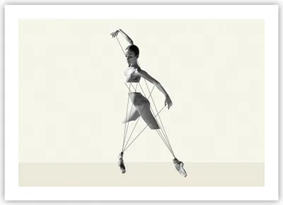 Produktbild von Poster - Poster ohne Rahmen - Surreal Ballerina Marionette - 70x50 cm - Wand Bild - Wanddeko - Wandbilder - Kunstposter - Wandposter - Bilder - Kunstdruck - Wanddekoration - Wandbild - P2XAA70x50-4812