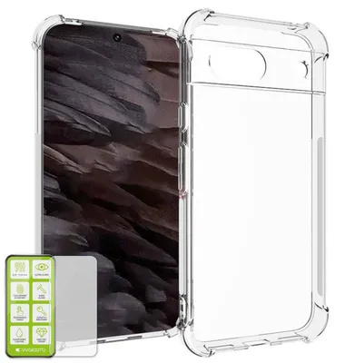 Obrázek produktu pro Pro Google Pixel 8a Shock TPU Case Transparent + 0.26 H9 Glass Mobile Phone Case Protection