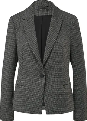 Produktbild von comma Blazer mit Pepita-Muster, tailliert, Reverskragen, leicht gefüttert