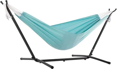 Produktbild von Doppel Polyester Hängematte mit Hängemattengestell 250 cm,, Aqua