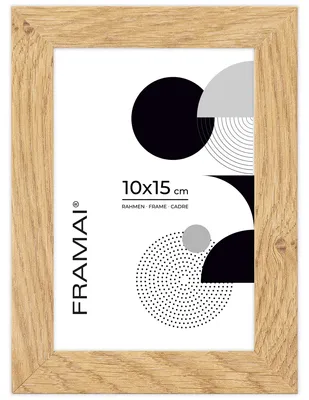 Produktbild von Framai Fotorahmen 10x15 cm Eiche MDF mit Plexiglas