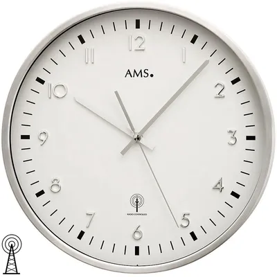 Produktbild von Wanduhr mit Metallgehäuse und modernem Design