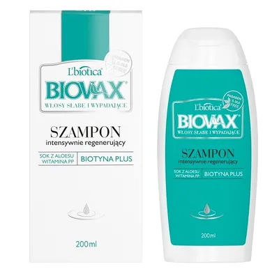 Zdjęcie produktu dla Biovax Szampon regenerujący do włosów słabych i wypadających 200ml