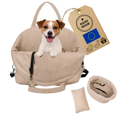 Produktbild von Dogeste Hundetasche, Transportbox, 3in1 Hunde Katzen Tragetasche, Hundetransportbox mit Pet-Kissen, Hundebett, Autositz Hund Universal Waschbar