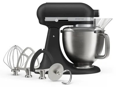 Produktbild von KitchenAid 4,7L 5KSM50PKVE Küchenmaschine - Artisan Plus, Farbe:Gusseisen Schwarz