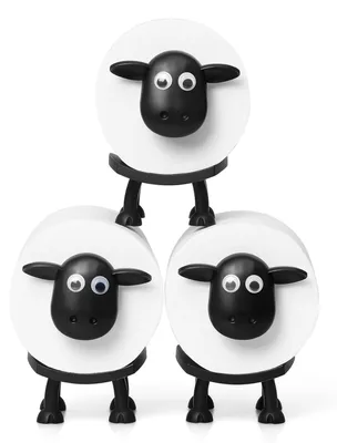 Obrázek produktu pro Omgoods - Držák toaletního papíru s motivem ovce, 3 kusy