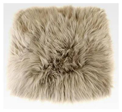 Produktbild von Dekofell Platingrau 35 cm echtes Lammfell Sitzplaid Sitzkissen Deko-Fell Tischdeko Sitzauflage Stuhlkissen Fellteppich klein