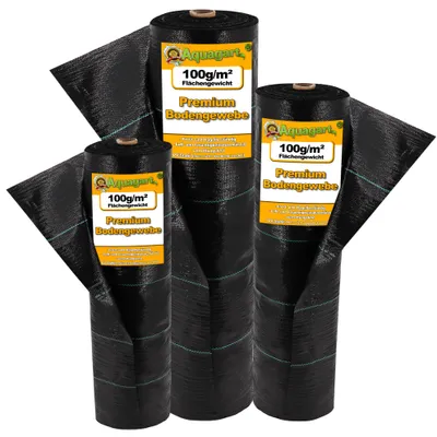Produktbild von 192m² Bodengewebe Unkrautfolie Mulchfolie 100g 2m breit