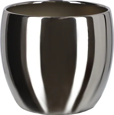 Zdjęcie produktu dla KOTARBAU® ceramiczna doniczka ? 13 cm do kwiatów i roslin srebrna