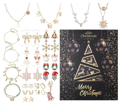 Produktbild von Adventskalender Armbänder Ringe Ohrringe Halsketten Schmuck Party