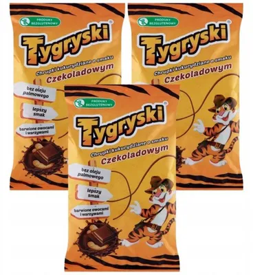 Produktbild von Tygryski Maisflips mit Schokoladengeschmack, 3 x 70 g