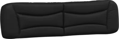 Image de vidaXL Coussin de tête de lit "Hvar" noir 200 cm similicuir