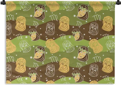 Produktbild von MuchoWow® Wandteppich Wandbehang Jungfrau - Tierkreiszeichen - Muster 150x112.50 cm Tapisserie Dekoration Wandtuch - Wanddecke - Wandteppiche