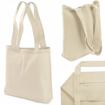 Produktbild von Allbag Baumwolltasche mit Tasche 45x8x40 cm Ecru