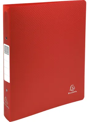 Produktbild von Exacompta 10x Ringbuch PP 1000µ 2Ring 30mm Rücken 40mm A4 Überbreite Rot 54395E