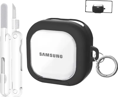 Produktbild von INF Schutzhülle für Samsung Buds4/4 Pro mit Reinigungsstift, Schwarz Schwarz