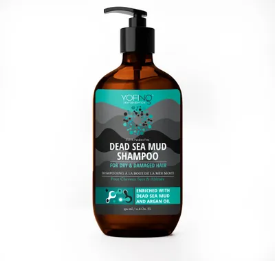 Produktbild von Totes Meer Schlamm Shampoo - Anti Haarverlust & Anti Schuppen Shampoo SLS Frei und Parabenen Frei