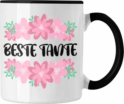 Produktbild von Trendation - Beste Tante Tasse Geschenk Lustig Spruch - Beste Tante - Kaffeetasse Lieblingstante Geschenkidee (Schwarz)